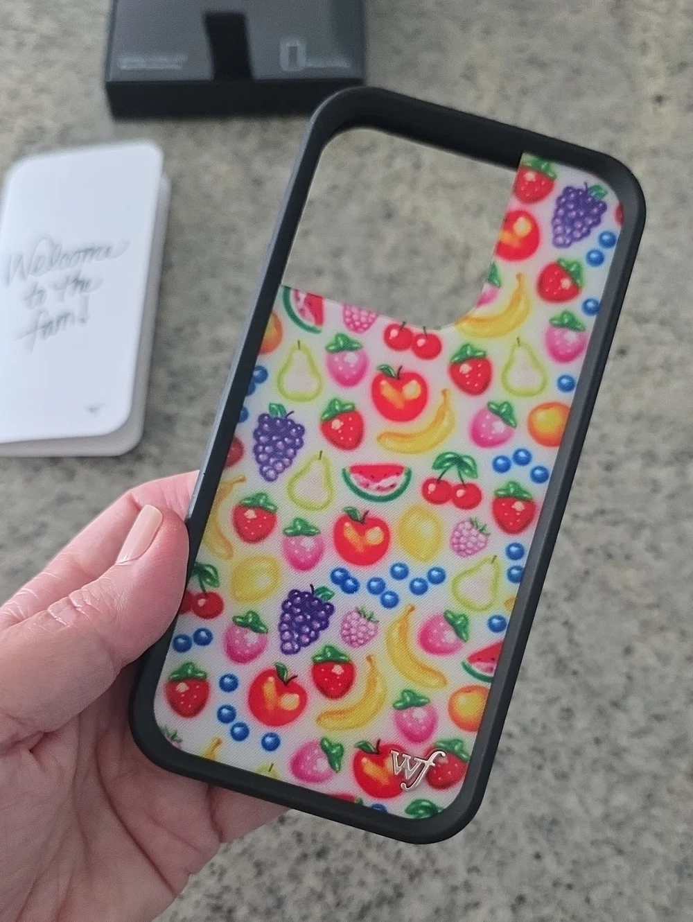 Wildflowers iPhone 14 Pro Case - Multi Fruit Pattern on White